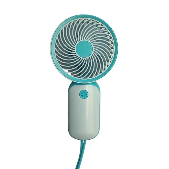 bigmate Mini El Fanı Taşınabilir Serinletici Şarjlı Mavi Vantilatör Tek Kademeli Hız Ayarı  YM88151 ürün görseli 1