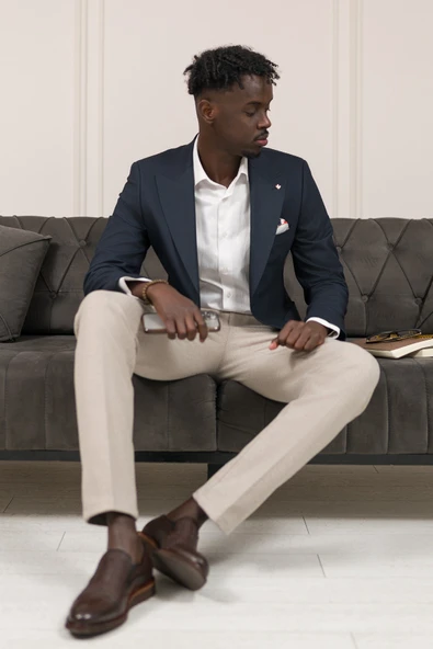 Slimfit İtalyan Yaka Astarlı Torba Cepli Blazer Ceket ürün görseli 1