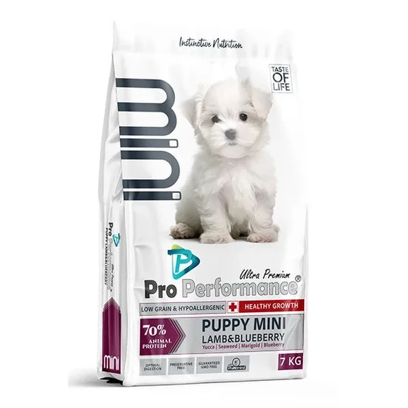 Pro Performance Kuzu Etli ve Yaban Mersinli Küçük Irk Yavru Köpek Maması 7 Kg ürün görseli 1