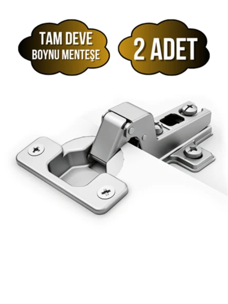 Tam Süper Deve Dolap Kapak Menteşesi Tas Menteşe(TAM SÜPER DEVE MENTEŞE) Krom TAM DEVE - 2 ADET ürün görseli 1