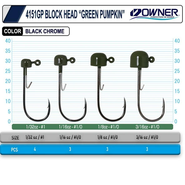 Owner 4151 GP Block Head Lrf Jighead - 5,4gr - Resim 2