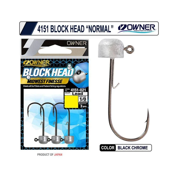 Owner 4151 Block Head Lrf Jighead - 1,8gr ürün görseli 1