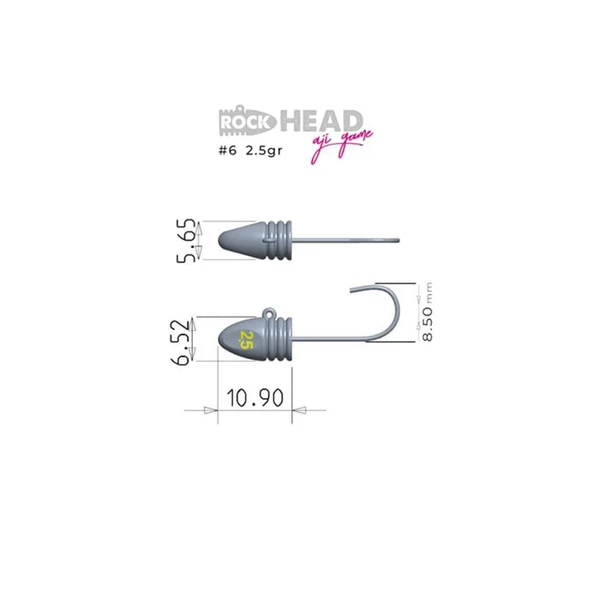 Fujin Rock-Head Aji Game Jighead - Resim 4