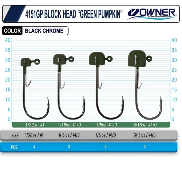Owner 4151 GP Block Head Lrf Jighead - 3,6gr - Resim 2