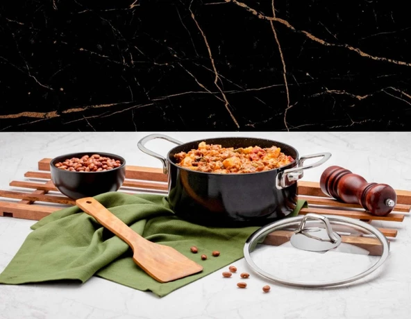 Zest Gusto Granit 26cm Derin Tencere - Resim 2