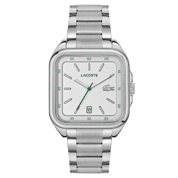 LACOSTE LAC2011460 ÇELİK KARE ERKEK KOL SAATİ ürün görseli 1