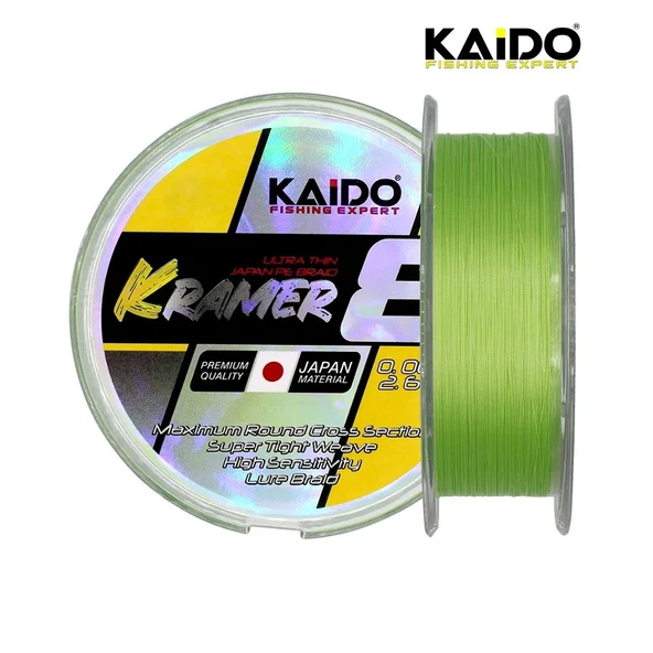 Kaido Kramer Japan 8x 250m Lime Green İp Misina ürün görseli 1