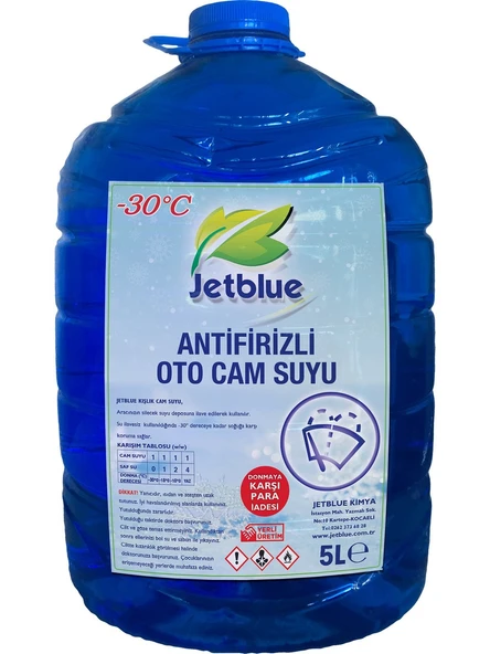 JetBlue Kışlık Oto Cam Suyu 5 lt ürün görseli 1