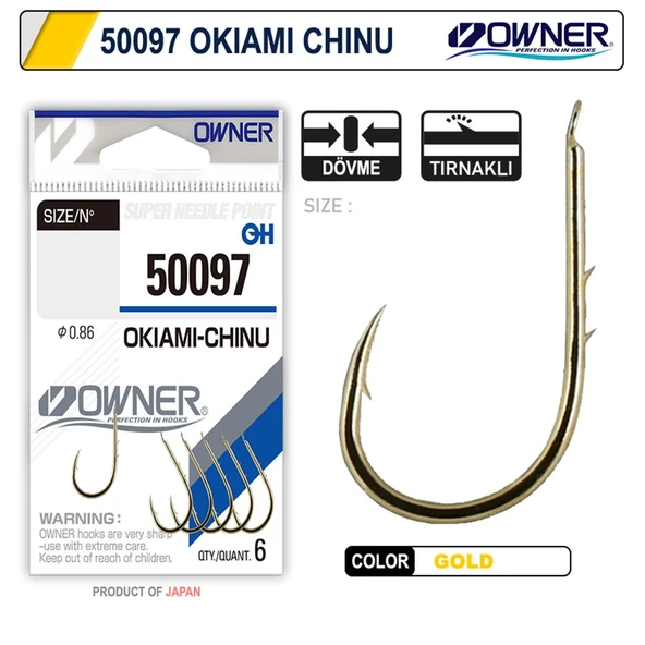 Owner 50097 Okiami-Chinu Gold Olta İğnesi ürün görseli 1