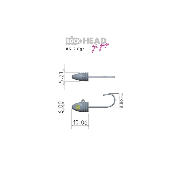 Fujin Rock-Head Aji Game Jighead - Resim 9