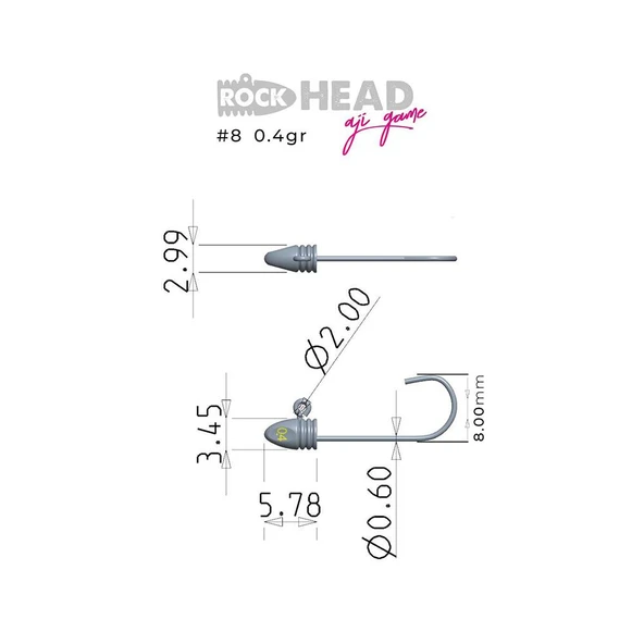 Fujin Rock-Head Aji Game Jighead - Resim 3