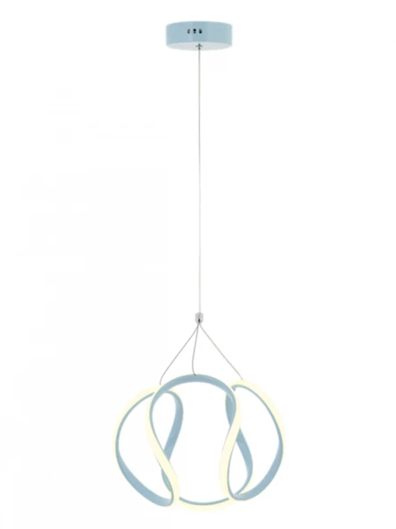 AVONNI AV-60335-TK Turkuaz Boyalı Modern Avize LED Metal Pleksi 35cm ürün görseli 1