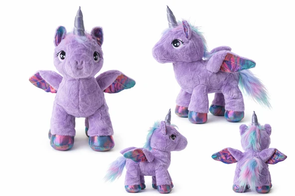 30 cm Mor Peluş Unicorn Oyuncak Yumuşak Dokulu, Sevimli ve Renkli Unicorn ürün görseli 1