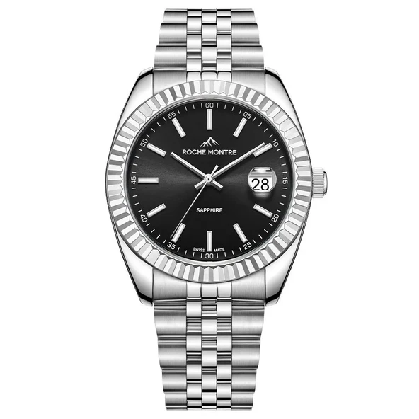 ROCHE MONTRE RMG6009-01 SWISS MADE SAFİR CAM ÇELİK ERKEK KOL SAATİ ürün görseli 1