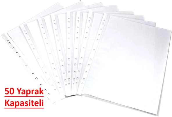 Şeffaf Poşet Dosya 50 Yaprak Kapasiteli , 100'lü - Resim 2