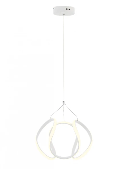 AVONNI AV-60335-BBY Beyaz Boyalı Modern Avize LED Metal Pleksi 35cm ürün görseli 1