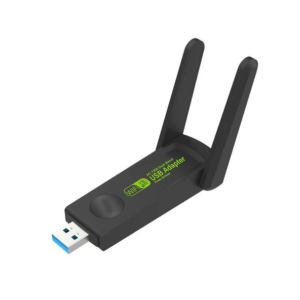 Studz Dual Band USB 3.0 Adaptör Kablosuz Wifi Alıcı AC1300 Wireless Adaptör ürün görseli 1