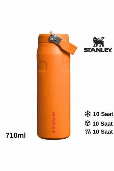 Stanley The IceFlow Flip Straw Pipetli Termos Bardak 2.0 0,70 LT / 24oz Turuncu 10-11283-395 ürün görseli 1