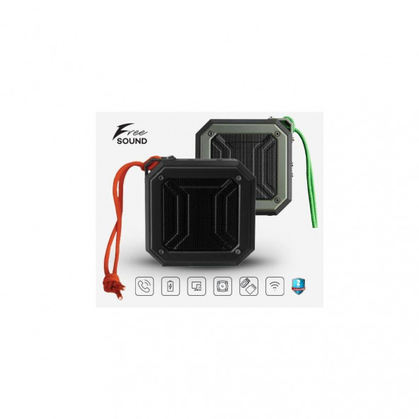 Polosmart FS38 Suya Toza Darbeye Dayanıklı Kablosuz Hoparlör - Turuncu ürün görseli 1