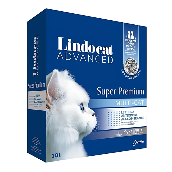 Lindocat Super Premium Multicat (Bikarbonatlı Koku Önleyici+ Extra Güçlü Topaklanma) Kedi Kumu 10L ürün görseli 1