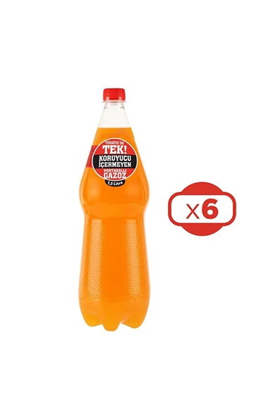 ULUDAĞ Efsane Portakal Aromalı Gazoz 1,5 Lt x 6 Adet ürün görseli 1