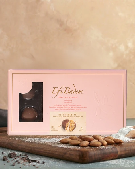 EFİBADEM 8'Lİ SÜTLÜ ÇİKOLATALI PENCERELİ 112 GR ürün görseli 1