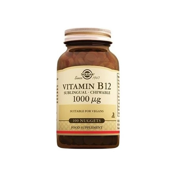 Solgar Vitamin B12 1000 MCG 100 Dilaltı Tablet ürün görseli 1