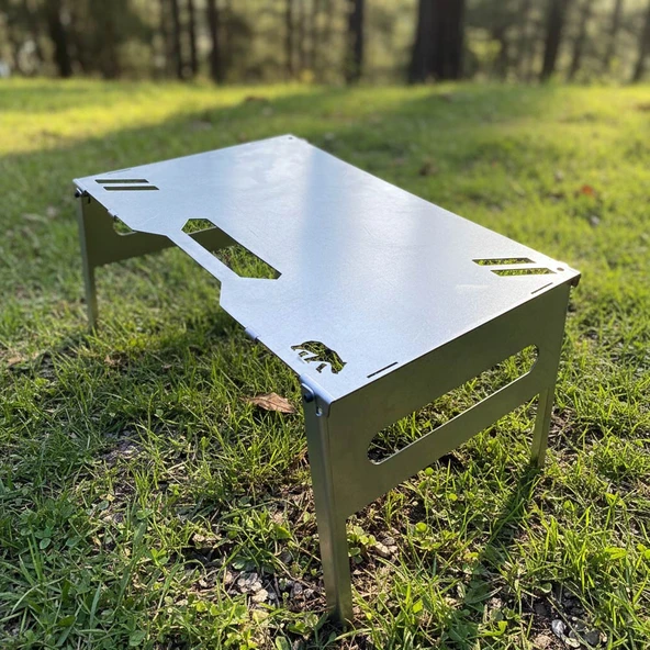 Kamp Ayısı® UniBase™ Modüler Katlanır Kamp Masası, 2mm Galvaniz Çelik, Çantalı ürün görseli 1