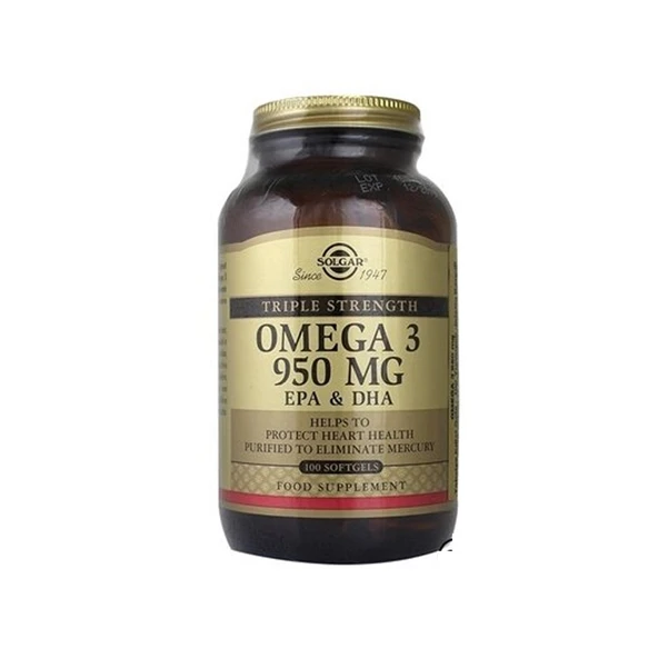 Solgar Omega 3 950 mg 100 Softgel Kapsül ürün görseli 1