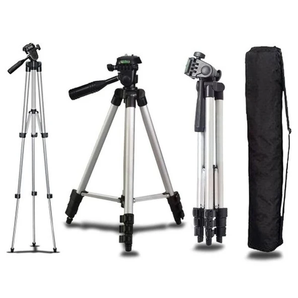 3 Yönlü Profesyonel Süper Kalite 157 CM Tripod - Resim 2