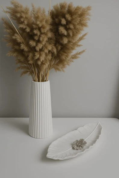 Pampas Vazosu Çiçek Vazosu 19 Cm - Resim 2
