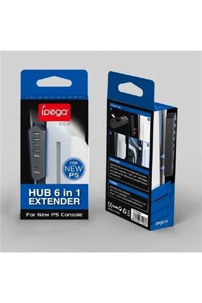 PS5 Slim Uyumlu 6 Portlu USB Hub PG-P5S026 ürün görseli 1