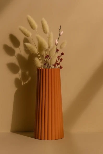 Pampas Vazosu Çiçek Vazosu 19 Cm Dir Ölçüye Dkkat Ediniz Lütfen ürün görseli 1