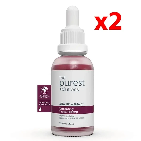 The Purest Solutions Aha & Bha Canlandırıcı Ve Cilt Tonu Eşitleyici Kırmızı Peeling Cilt Serumu 30 Ml 2 adet ürün görseli 1