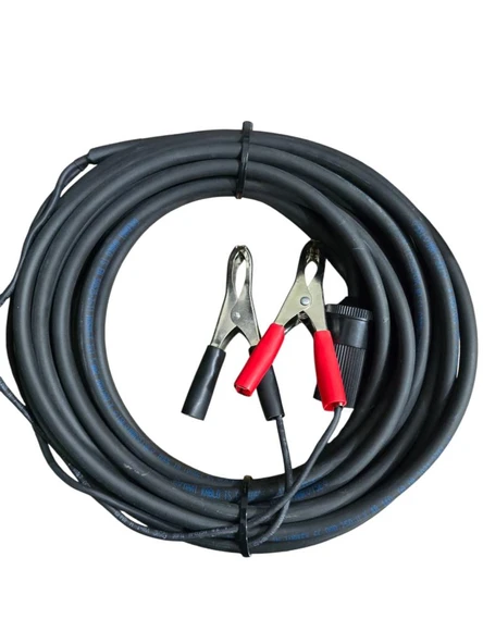 Aküden Bağlantılı Araç Çakmaklık Uzatma Kablosu Akü Maşalı 12-24 V/16A 2 X1,5mm TTR Bakır 10Mt-Siyah ürün görseli 1