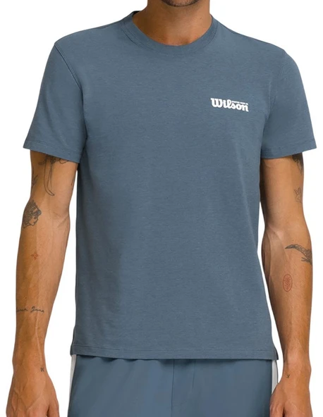 Wilson Easy Street Tee Mavi Erkek Tenis Tişört WM00009511BUQ ürün görseli 1