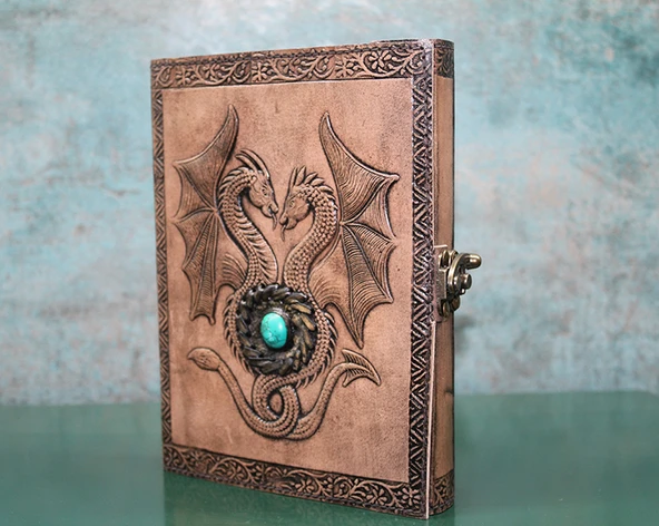 Taşlı Deri Defter Model 8 ürün görseli 1