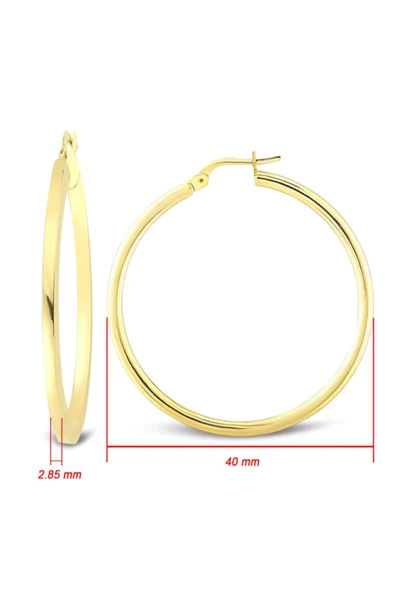Altın Halka Küpe 40 Mm - Resim 2