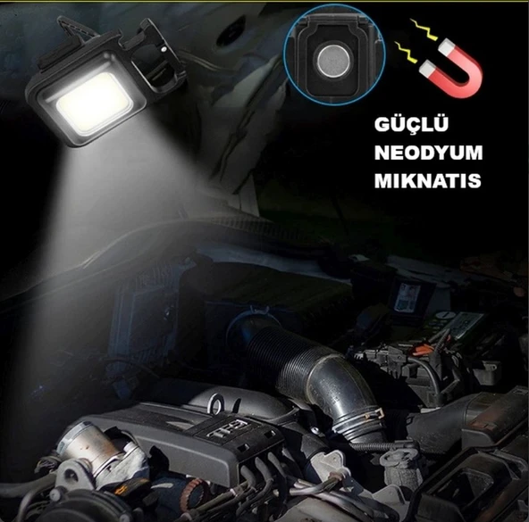 LED Işıklı Flash Özellikli 4 Modlu  Anahtarlık El Feneri ürün görseli 1