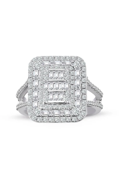 1.50 Ct Baget Pırlanta Modern Tasarım Yüzük ürün görseli 1