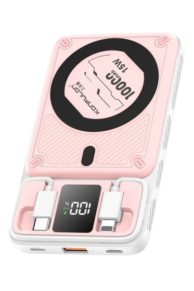 Fuchsia M25W 10.000 mAh 20W PD Magsafe Powerbank - Pembe ürün görseli 1