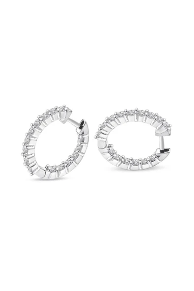 Kadın Beyaz 1.28 Ct Pırlanta Halka Küpe ürün görseli 1