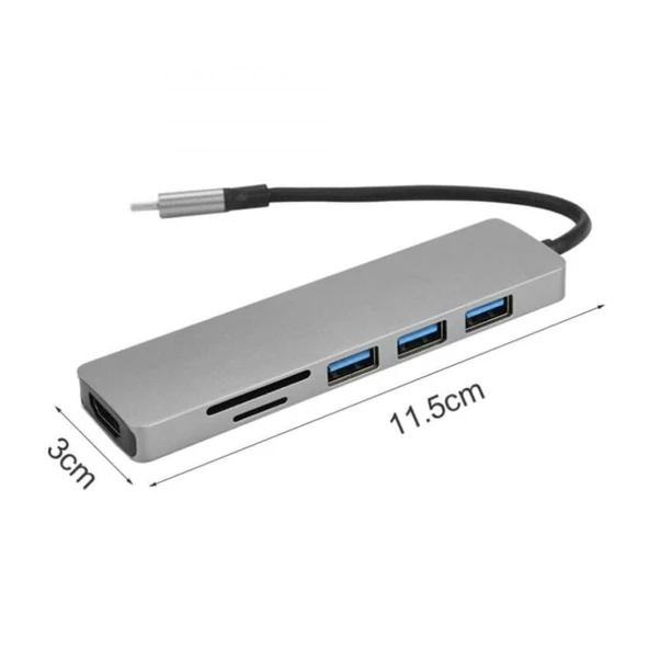 Airsky Hc74C 6 İn 1 Hdmı Çevirici ürün görseli 1