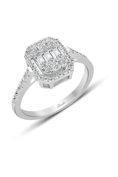 0.55 Ct Modern Tasarım Baget Kare Tektaş Yüzük ürün görseli 1