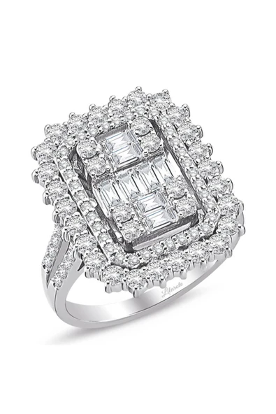 Kadın Beyaz Altın 2.04 Ct Baget Pırlanta  Yüzük ürün görseli 1