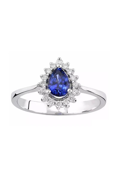 Pırlantalı Safir Yüzük ürün görseli 1