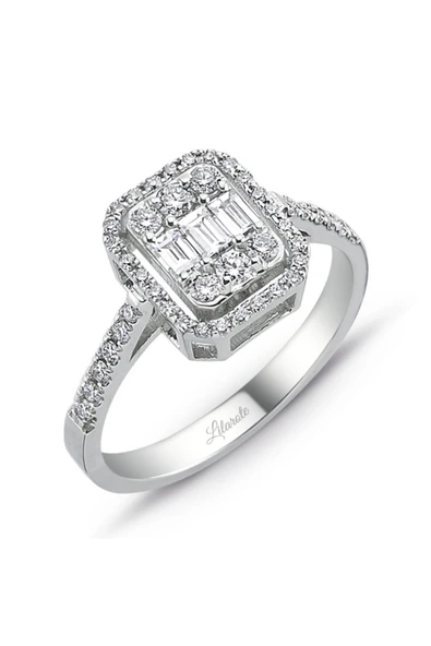 0.60 Ct Modern Tasarım Baget Kare Tektaş Yüzük ürün görseli 1
