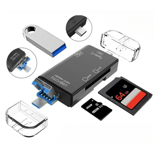 ZR826 Atud-05 6 İn 1 Otg Card Reader ürün görseli 1