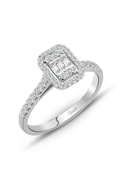 Modern Tasarım 0.35 Ct Baget Kare Tektaş Yüzük ürün görseli 1