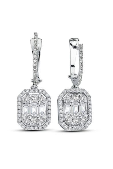 Lilarote Modern Tasarım 1.50 Ct Baget Kare Tektaş Küpe 18 K ürün görseli 1